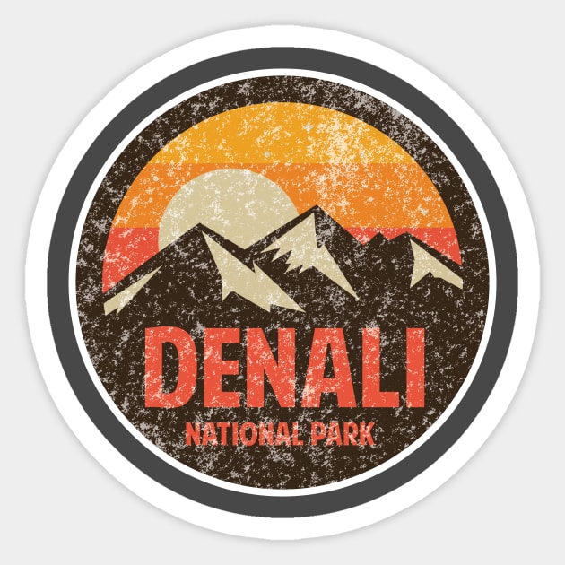 Denali National Park Retro Sticker Sticker by roamfree